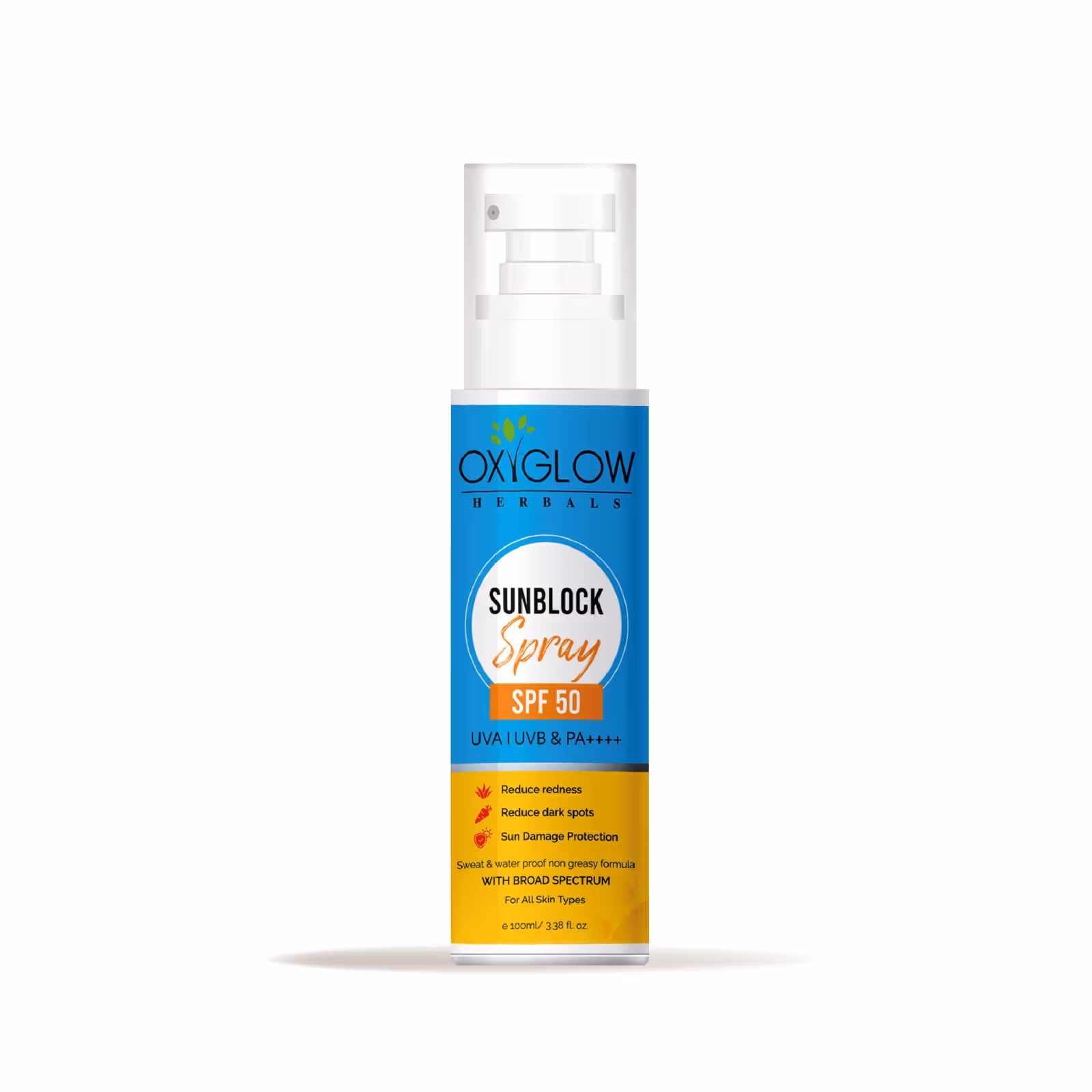 Oxyglow Herbals - Sunblock Spray - SPF 50 PA++++ UVA UVB