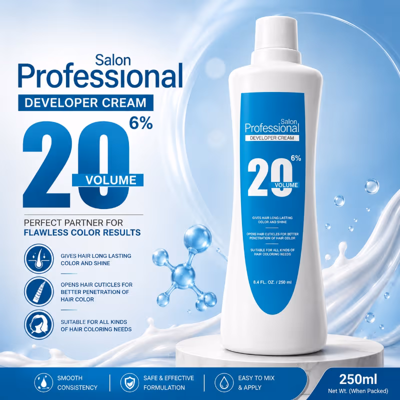 Oxyglow Herbals - Salon Professional Hair Color - Developer Cream - 20 Volume (6%) Orange