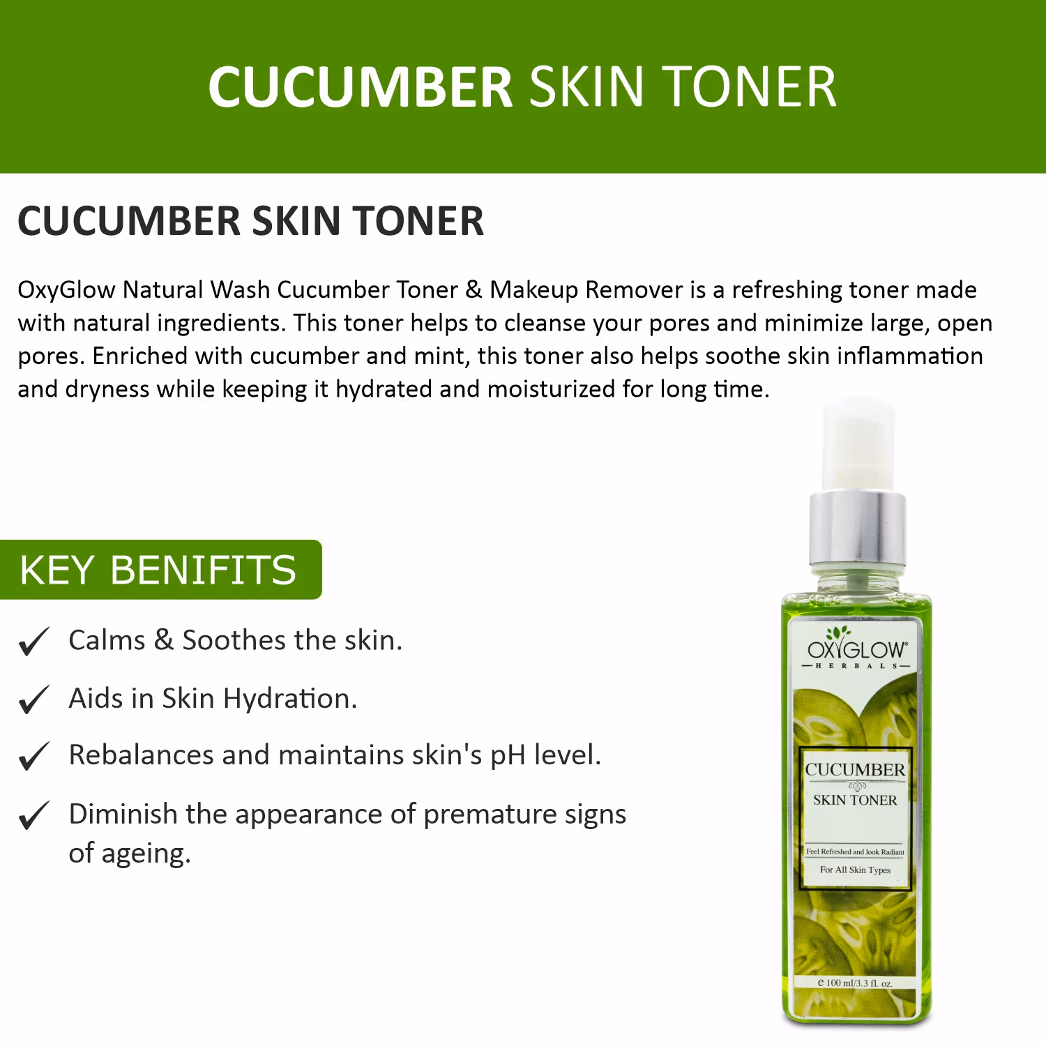 Oxyglow Herbals - Cucumber - Skin Toner