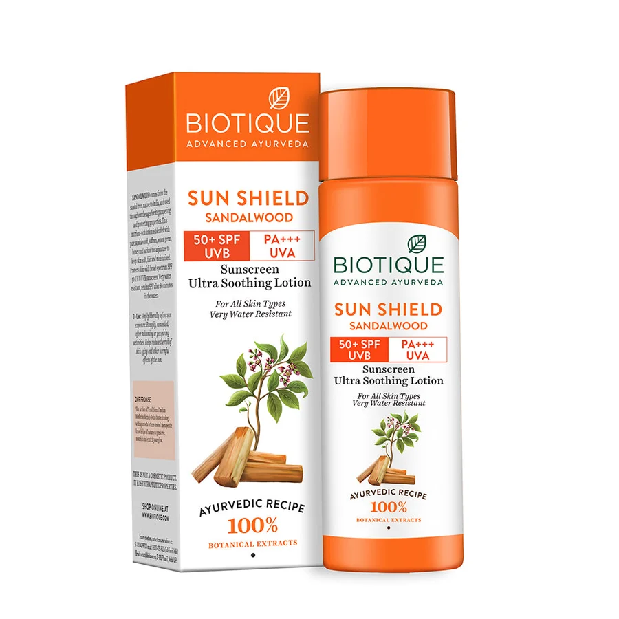 Biotique - Sandalwood - Sun Shield- 50+spf sunscreen lotion