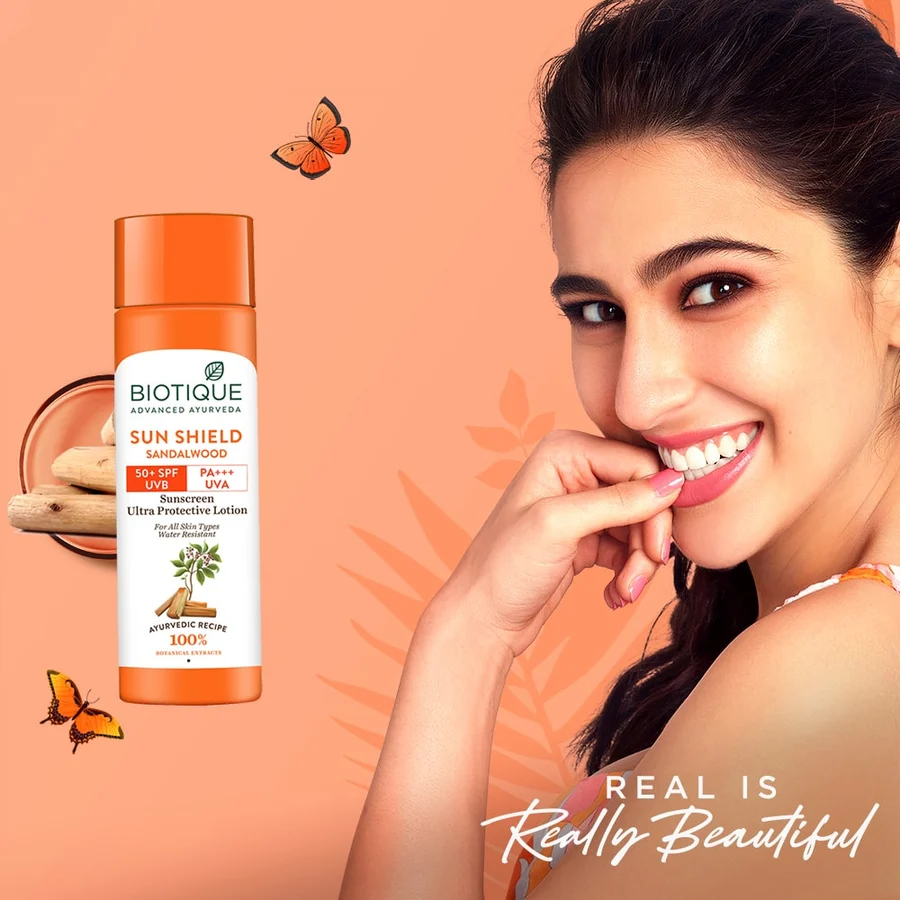 Biotique - Sandalwood - Sun Shield- 50+spf sunscreen lotion