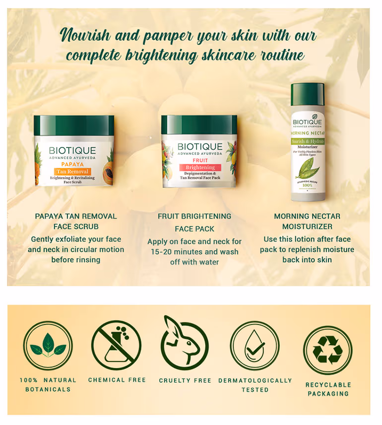 Biotique - Papaya - Tan Removal - Brightening & Revitalizing - Face Scrub
