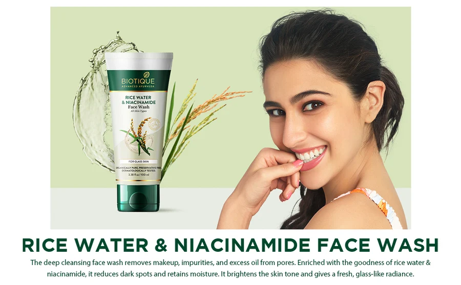 Biotique - Rice Water & Niacinamide - Face Wash