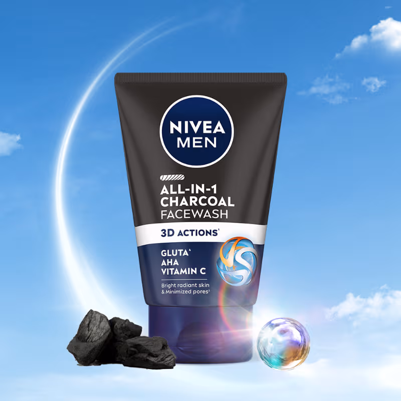 Nivea Men - All in 1 Charcoal - 3D Actions - Face Wash,