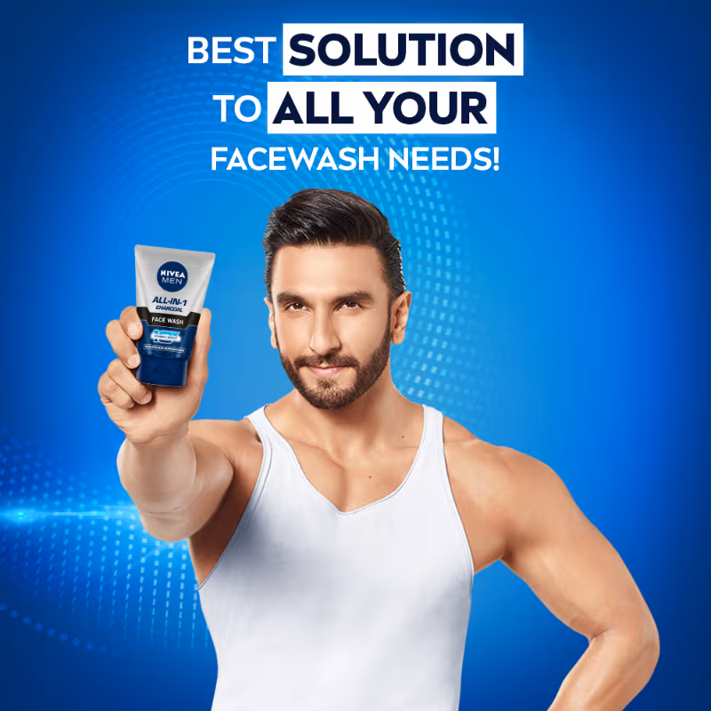 Nivea Men - All in 1 Charcoal - 3D Actions - Face Wash,