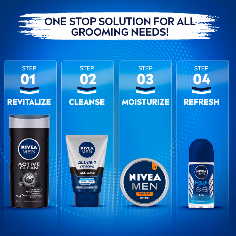 Nivea Men - All in 1 Charcoal - 3D Actions - Face Wash,