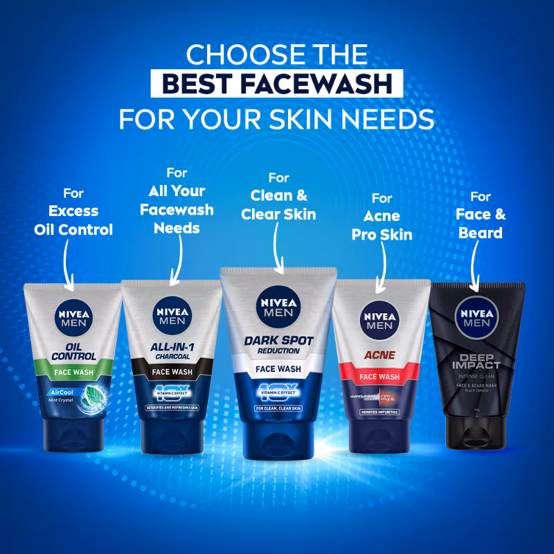 Nivea Men - All in 1 Charcoal - 3D Actions - Face Wash,