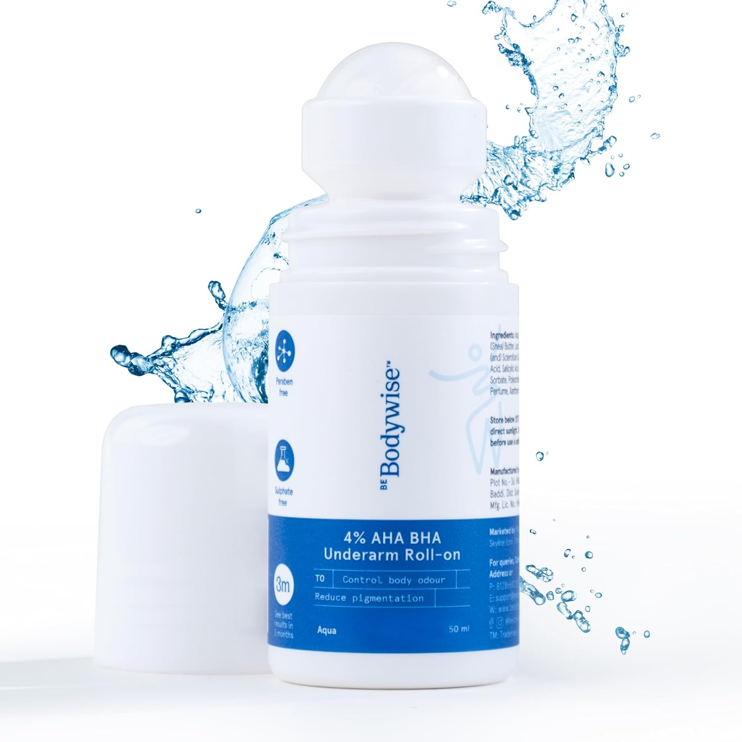 Be Bodywise - Aqua - 4% AHA BHA Underarm Roll-on