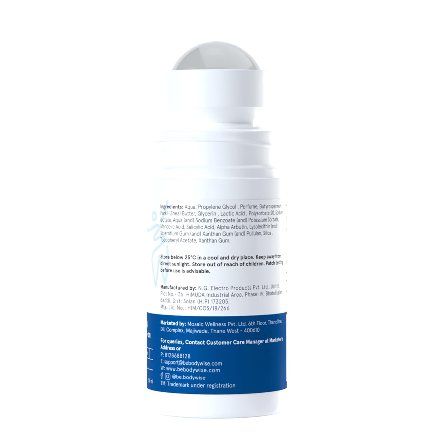 Be Bodywise - Oud - 4% AHA BHA Underarm Roll-on