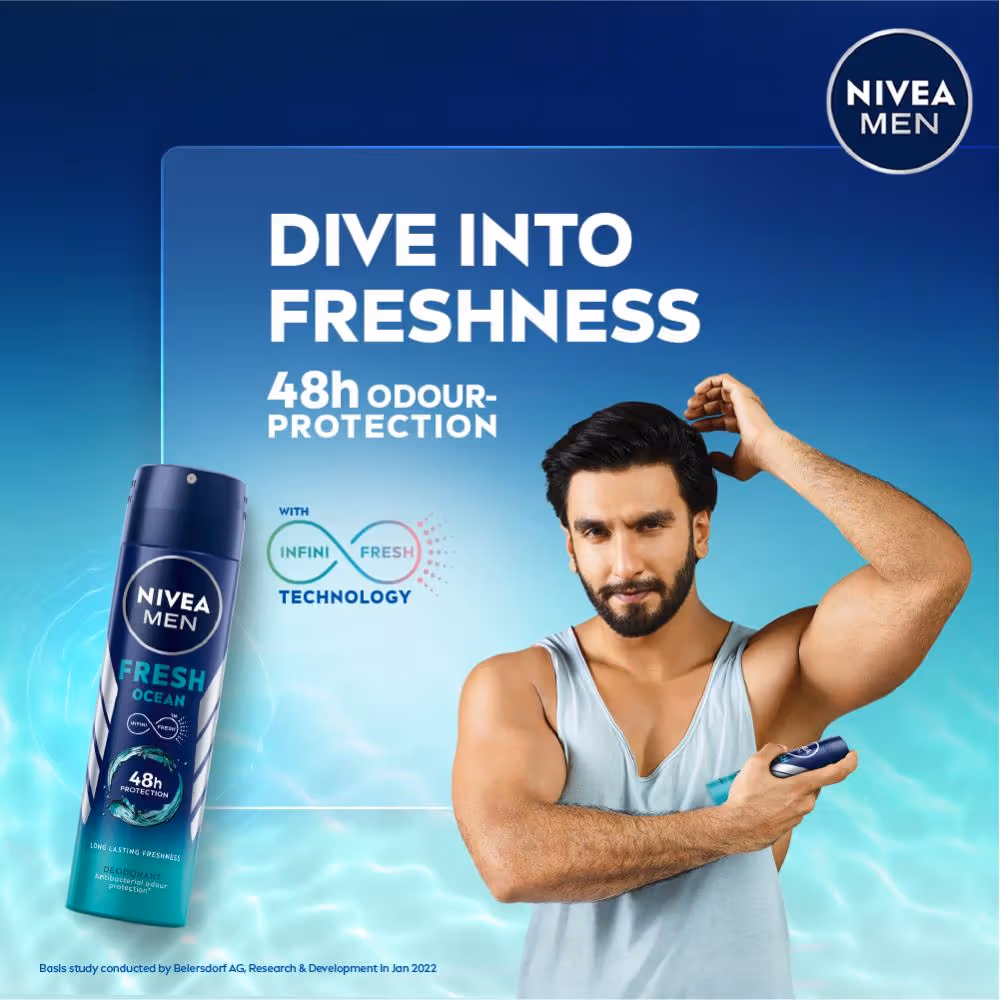 Nivea Men - Fresh Ocean - Deodorant, 48h Long lasting Freshness