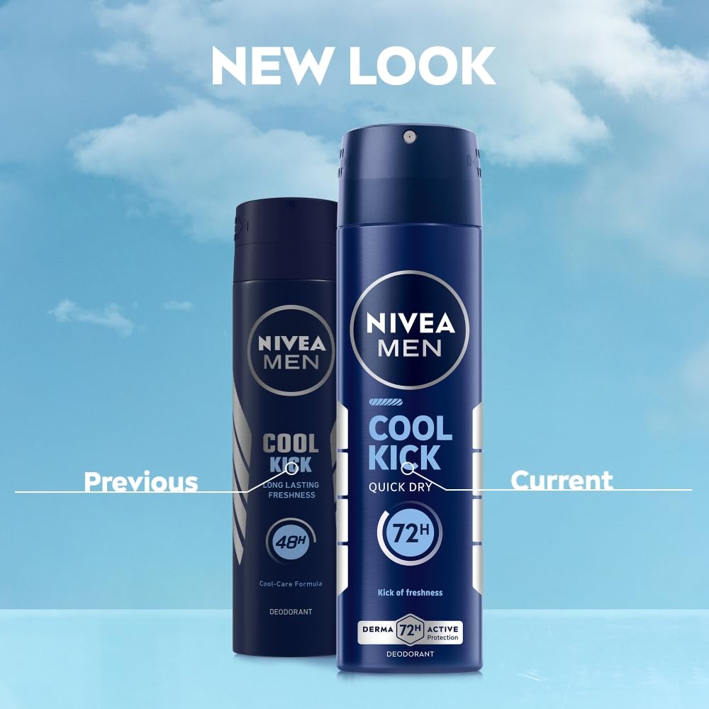 Nivea Men - Cool Kick - Quick Dry - Deodorant 72H Long lasting Freshness