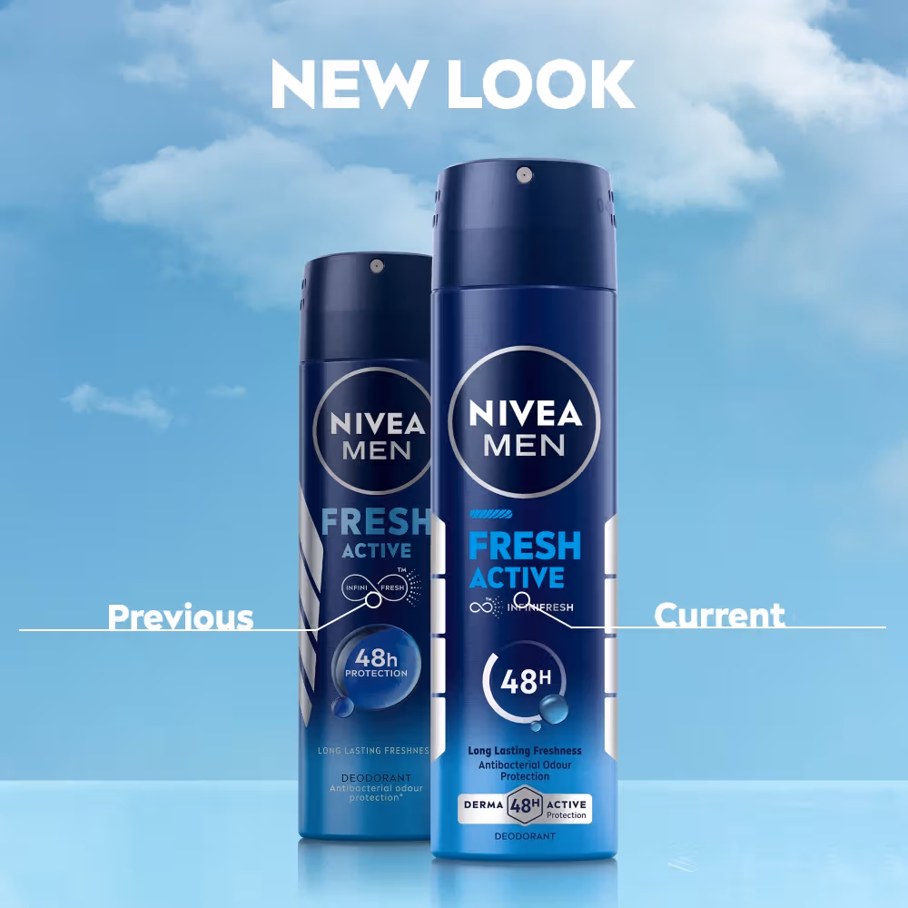 Nivea Men - Fresh Active - Deodorant, - 48h Long lasting Freshness