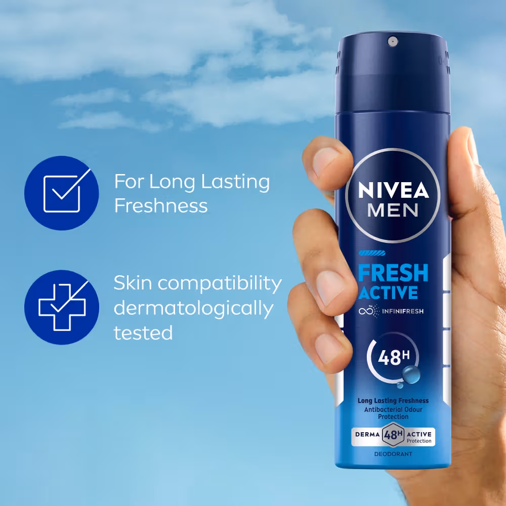 Nivea Men - Fresh Active - Deodorant, - 48h Long lasting Freshness