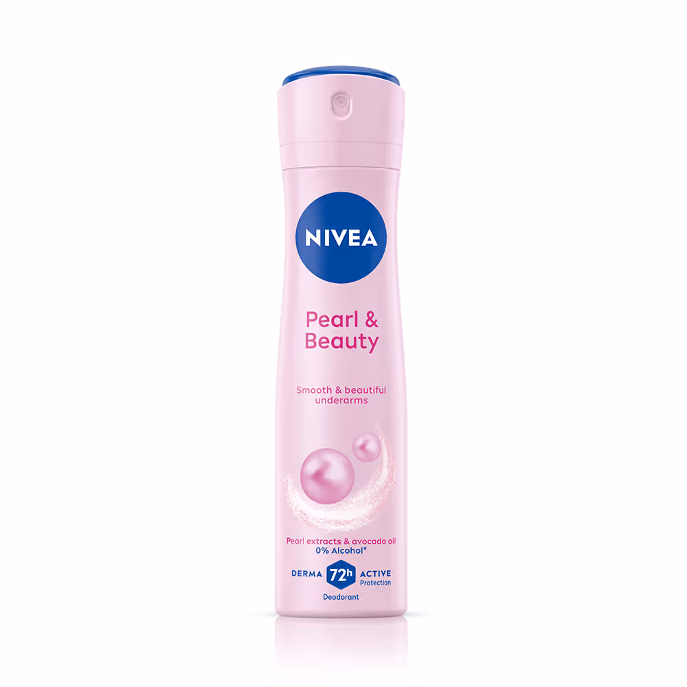 Nivea - Pearl & Beauty - Deo - Extracts & 0% Alcohol, For Smooth Underarms-48H Freshness and Odour Protection