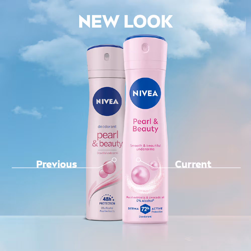 Nivea - Pearl & Beauty - Deo - Extracts & 0% Alcohol, For Smooth Underarms-48H Freshness and Odour Protection