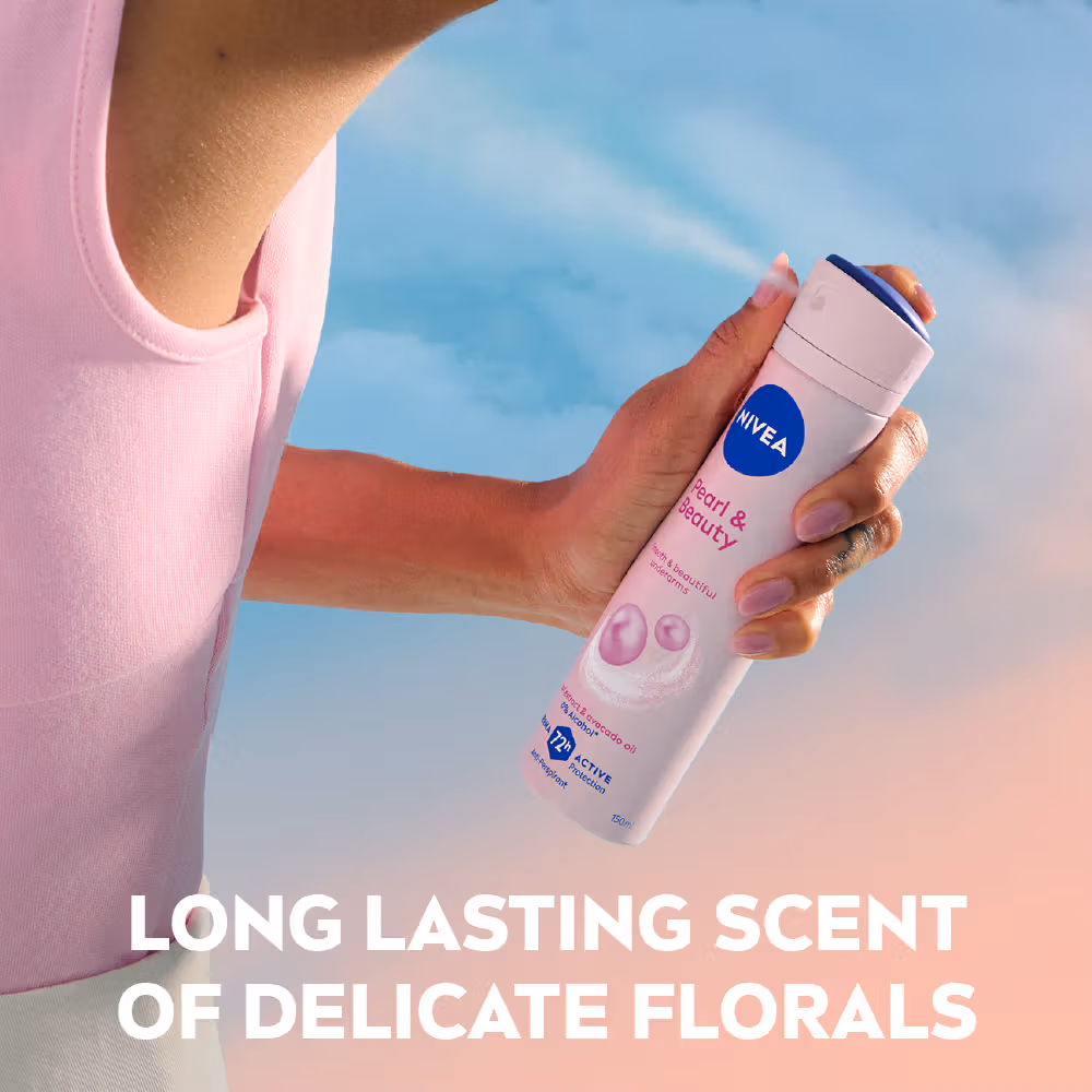 Nivea - Pearl & Beauty - Deo - Extracts & 0% Alcohol, For Smooth Underarms-48H Freshness and Odour Protection