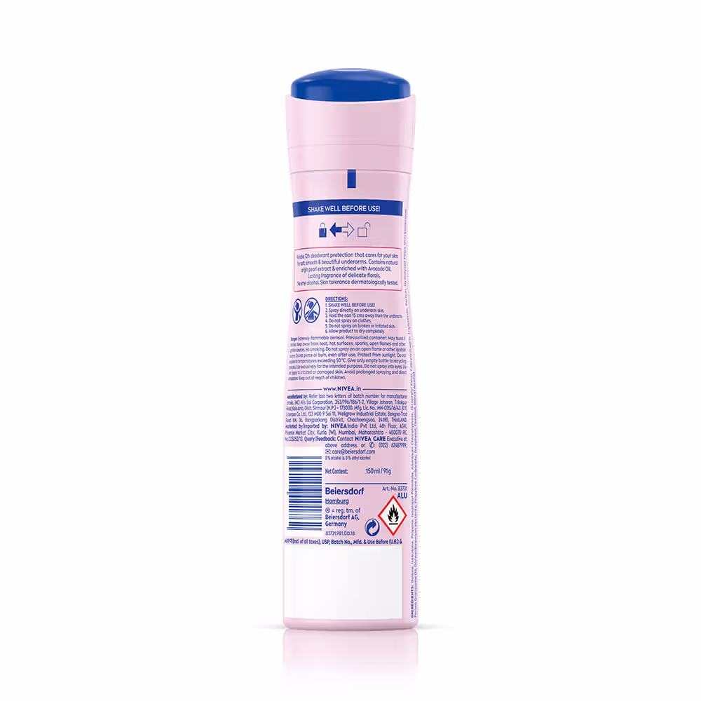 Nivea - Pearl & Beauty - Deo - Extracts & 0% Alcohol, For Smooth Underarms-48H Freshness and Odour Protection