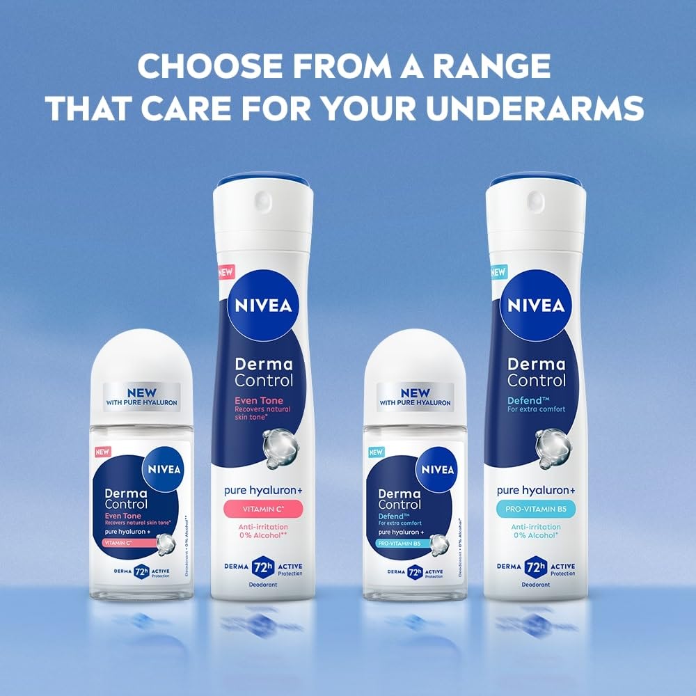 Nivea - Derma Control - Defend - Deodorant Spray | 0% Alcohol Deodorant
