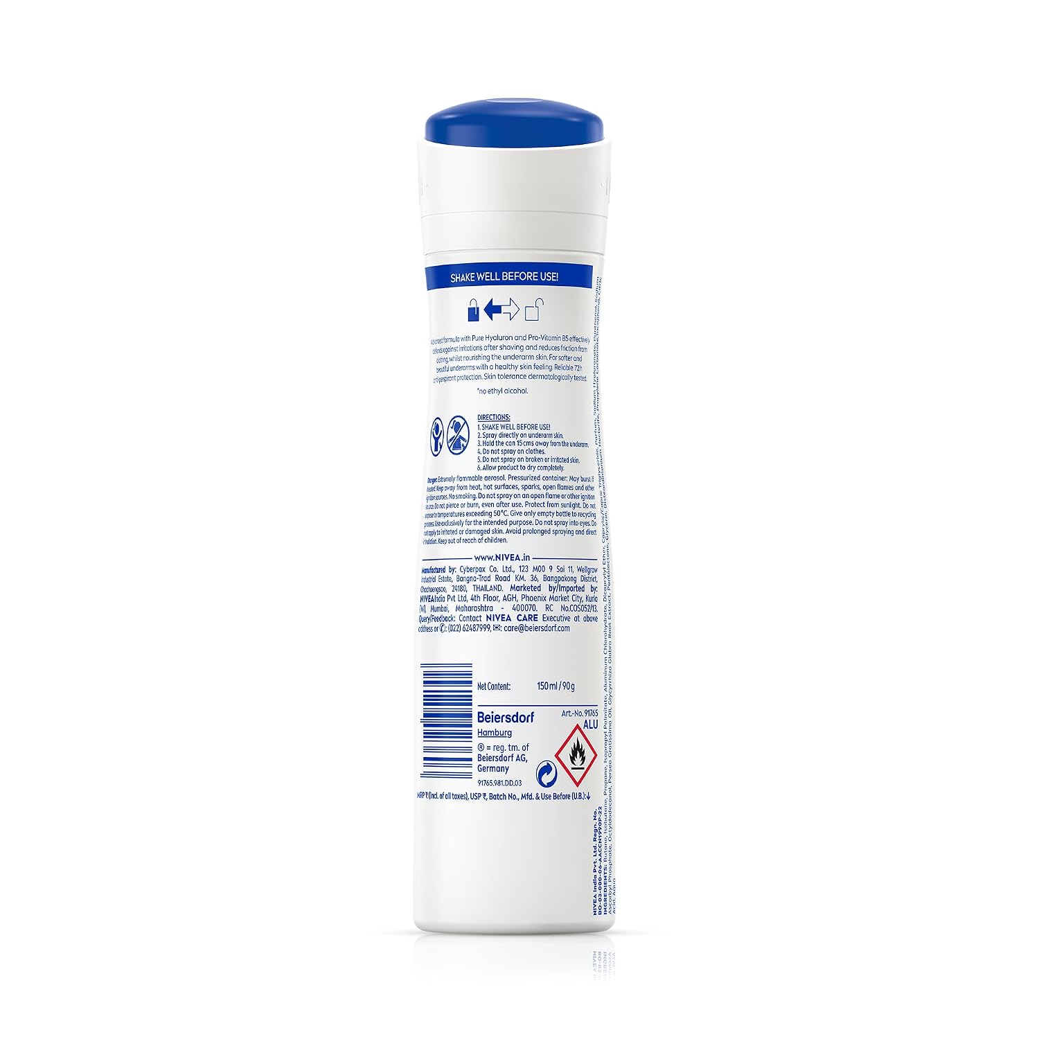 Nivea - Derma Control - Defend - Deodorant Spray | 0% Alcohol Deodorant