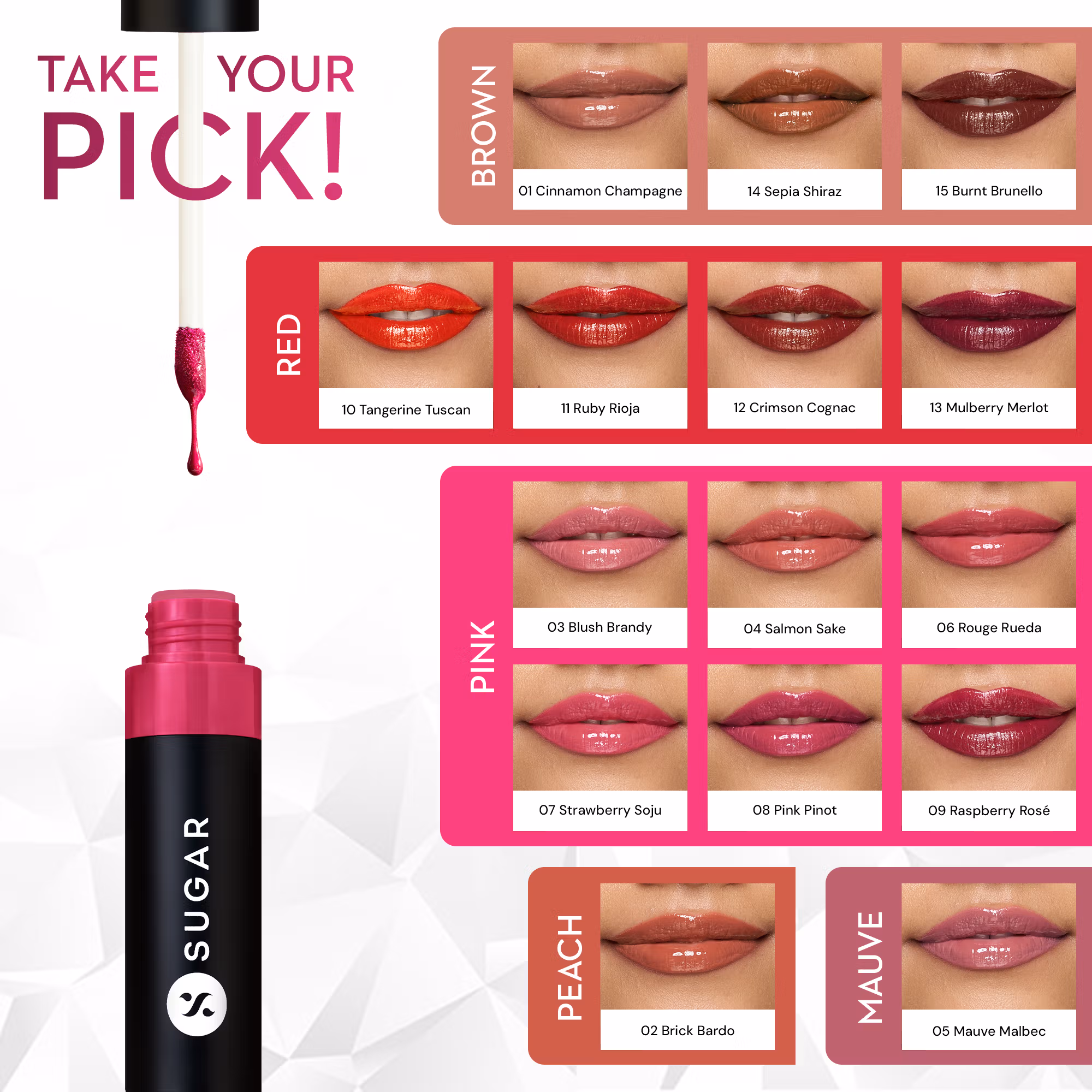 Sugar - Crimson Cognac - Partner In Shine - Transferproof Glossy Lipstick