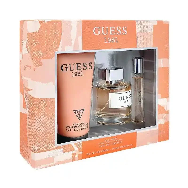Guess 1981 - Gift Set - Eau De Toilette - Natural Spray + Body Lotion + Travel Spray