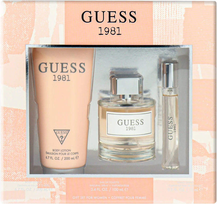 Guess 1981 - Gift Set - Eau De Toilette - Natural Spray + Body Lotion + Travel Spray