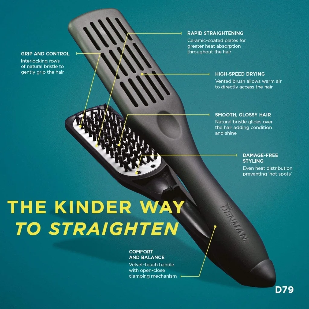 Denman - D-79 - Thermo Straightening Brush (Boar Bristles)