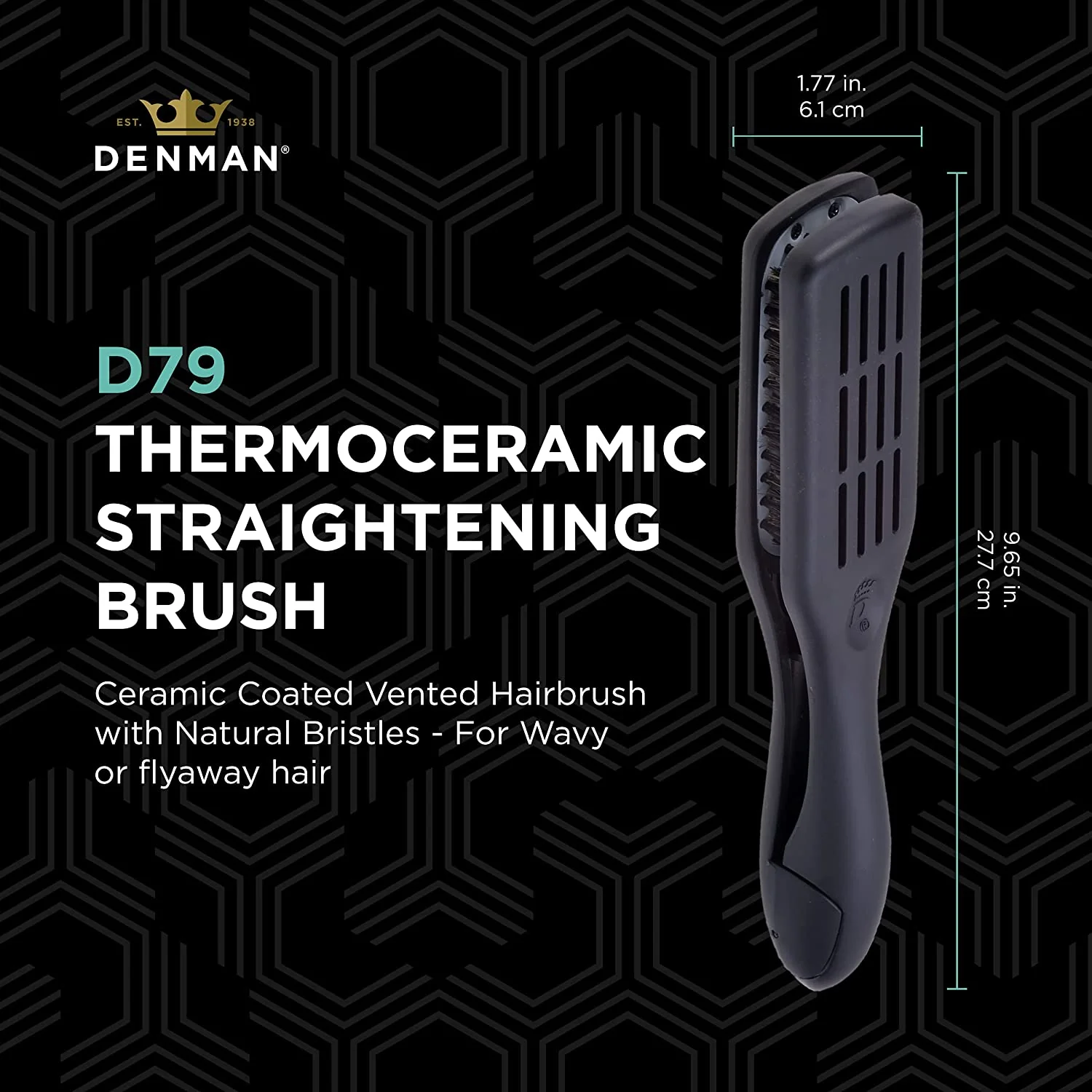 Denman - D-79 - Thermo Straightening Brush (Boar Bristles)