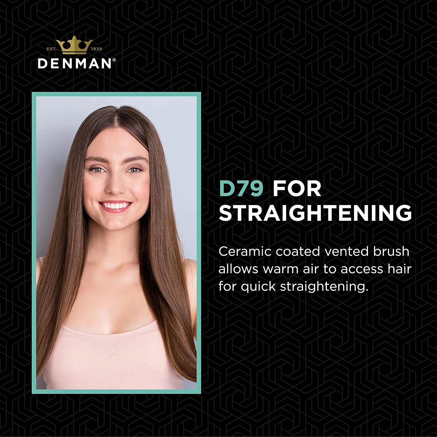Denman - D-79 - Thermo Straightening Brush (Boar Bristles)