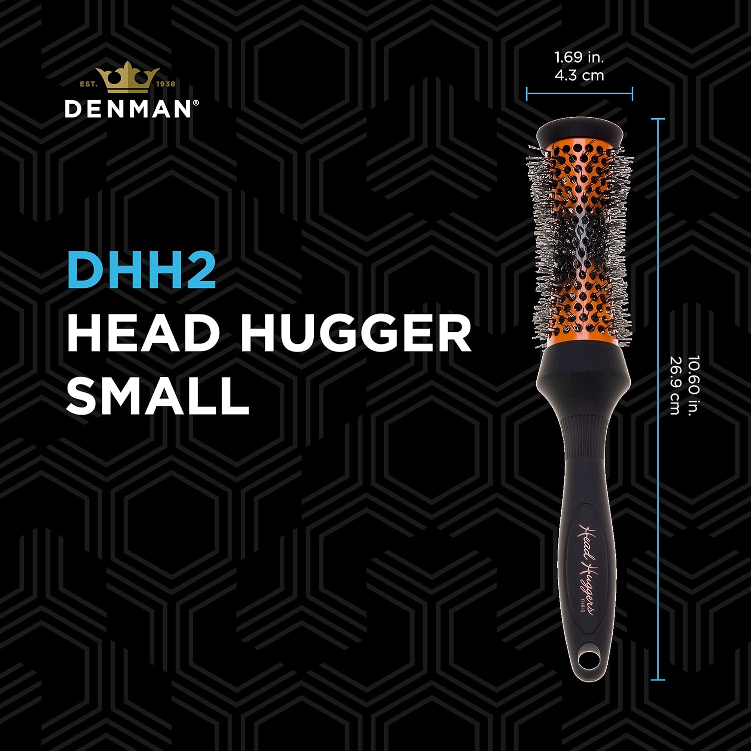 Denman - DHH2 - Head Hugger Hot Curl - Round Hair Brush