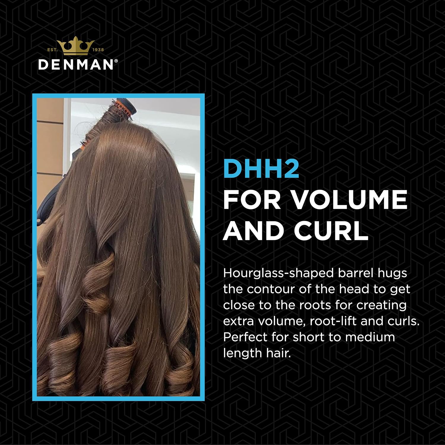 Denman - DHH2 - Head Hugger Hot Curl - Round Hair Brush