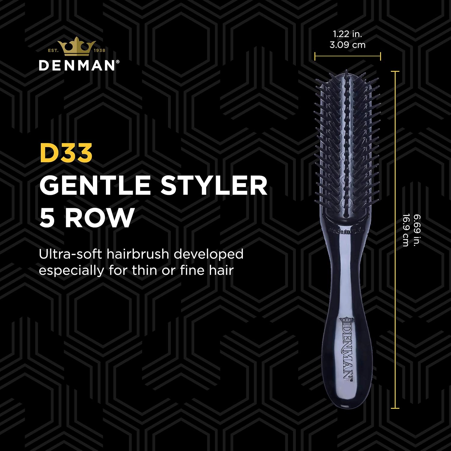 Denman - D-33 - Small Styler (5 Row) Brush