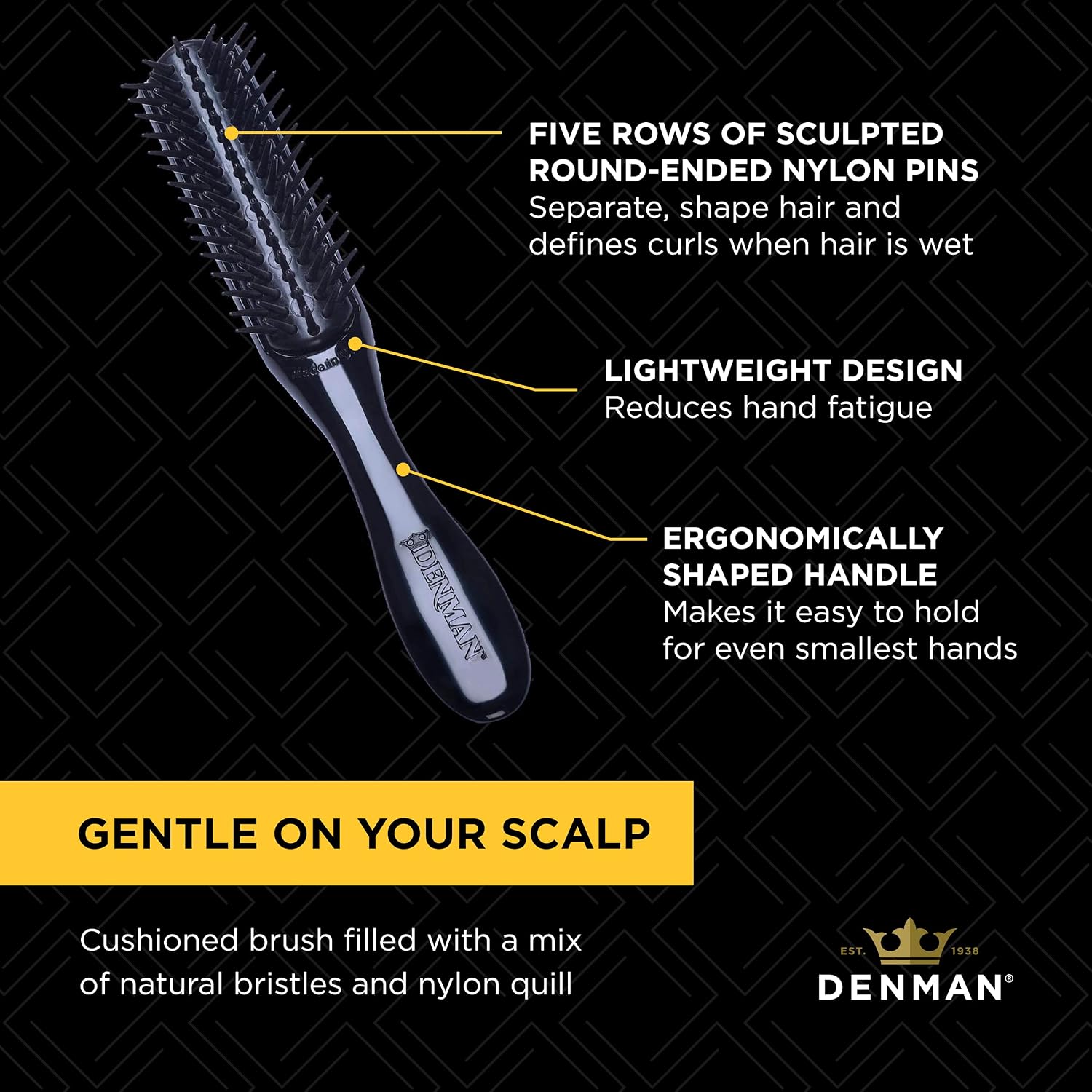 Denman - D-33 - Small Styler (5 Row) Brush