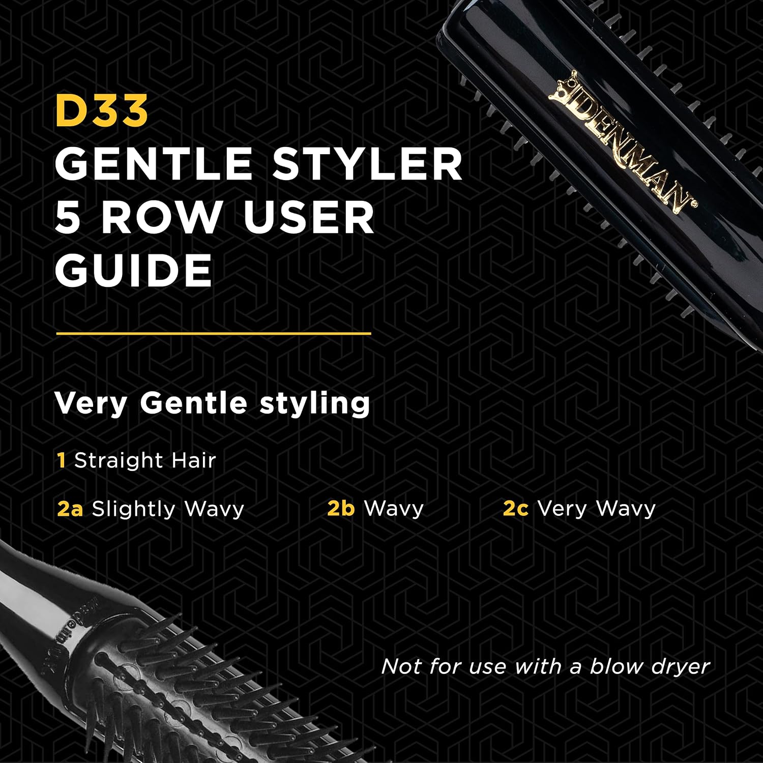 Denman - D-33 - Small Styler (5 Row) Brush
