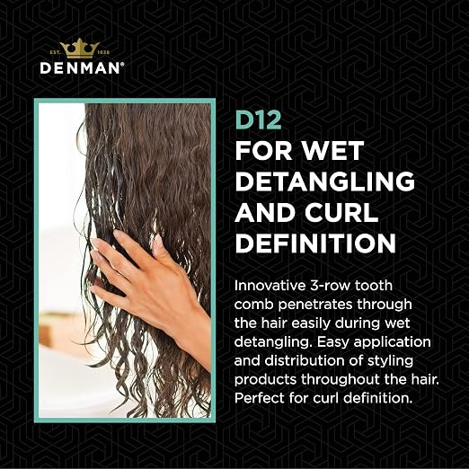 Denman - Tame 'n' Tease - Multifunction Comb Black