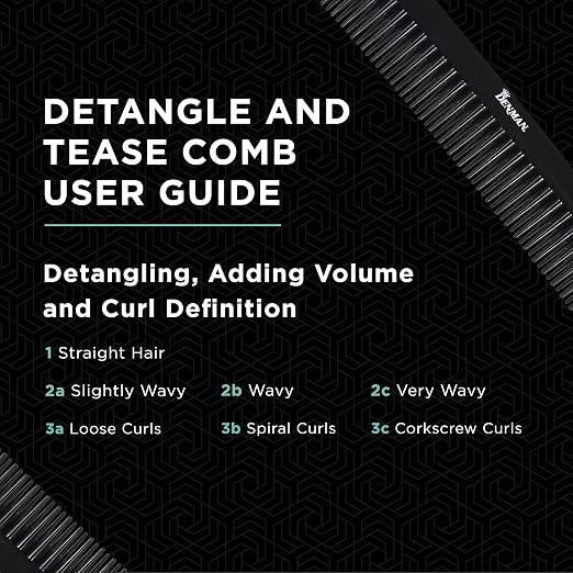 Denman - Tame 'n' Tease - Multifunction Comb Black