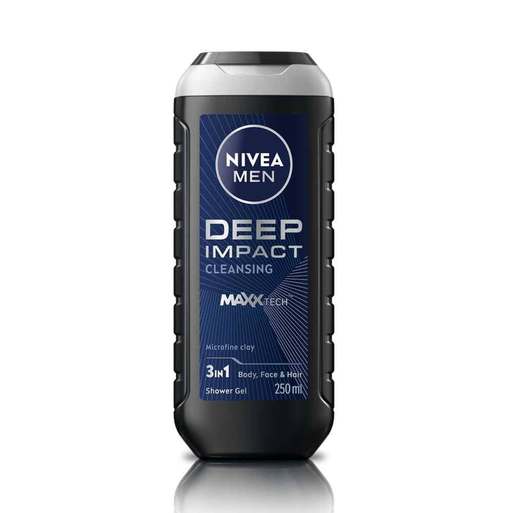 Nivea Men - Deep Impact - Shower Gel - Face, Body & Hair