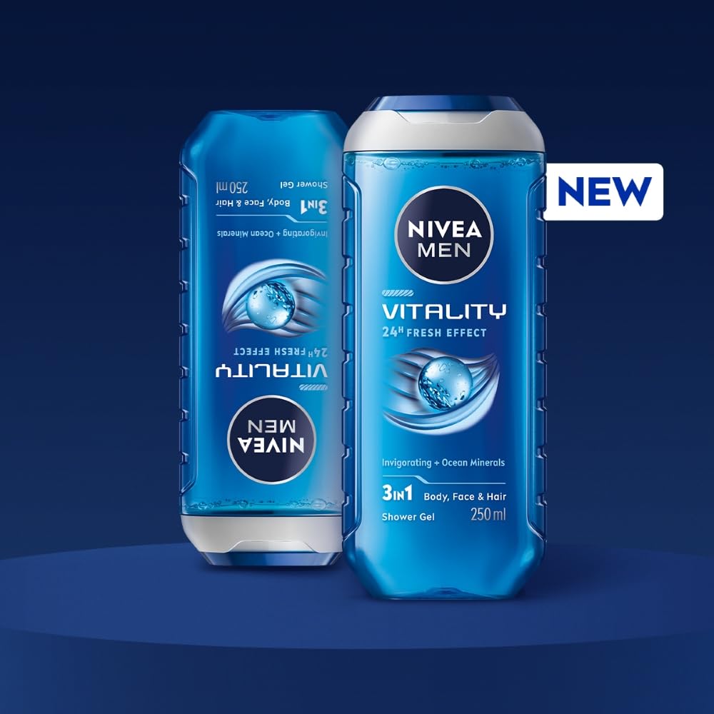 Nivea Men - Vitality Fresh - Shower Gel - Face, Body & Hair