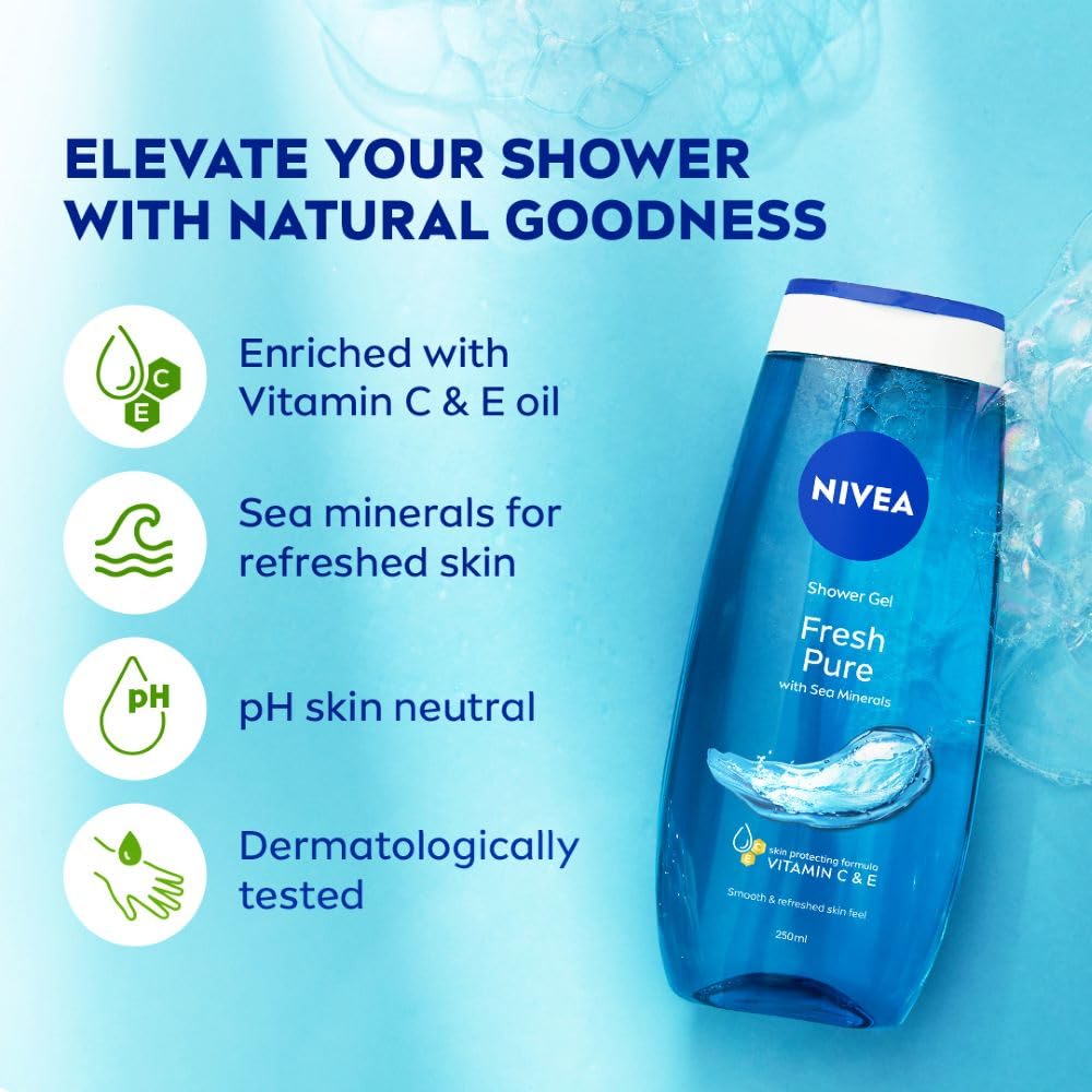 Nivea - Fresh Pure - Shower Gel - Body Wash