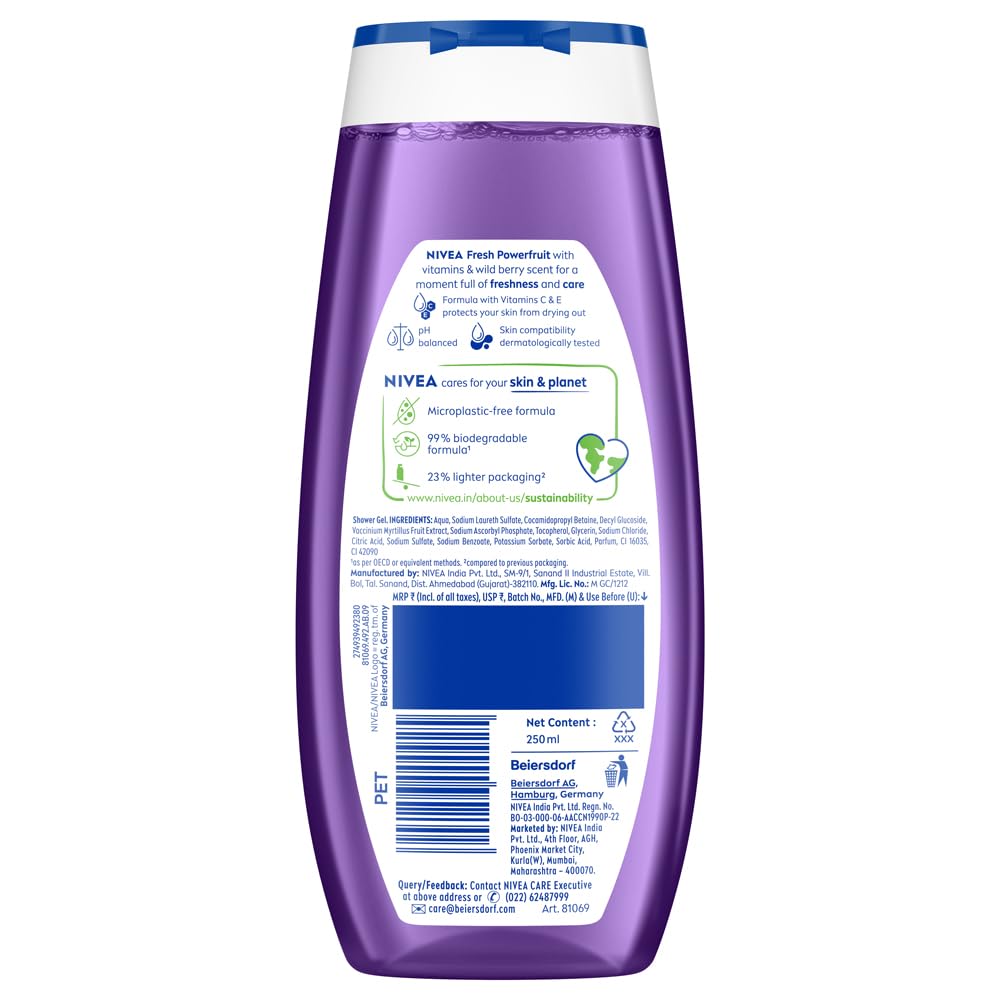 Nivea - Fresh Power Fruit - Shower Gel - Body Wash