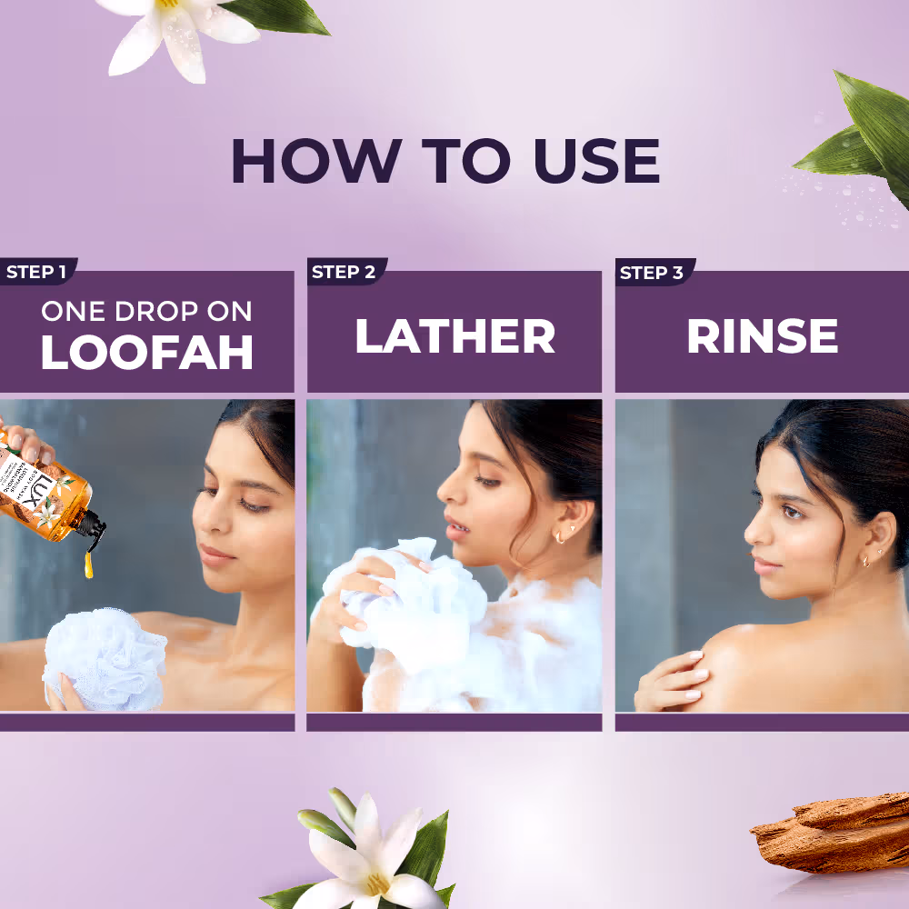 Lux - Luxurious Sandalwood - Sandalwood Oil & Tuberose Scent - Body Wash