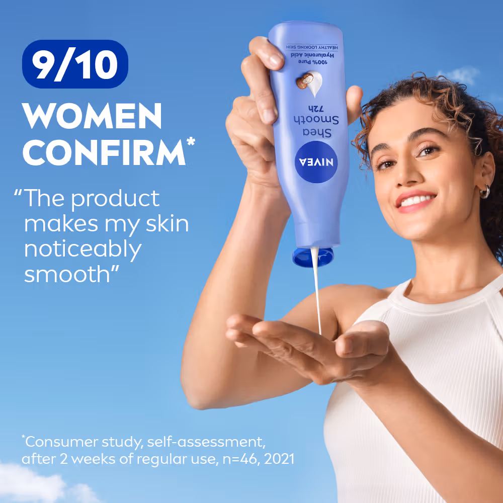 Nivea - Shea Smooth - Body Milk - 5 in 1 Complete Care - 48H Moisturised Skin (Dry Skin)