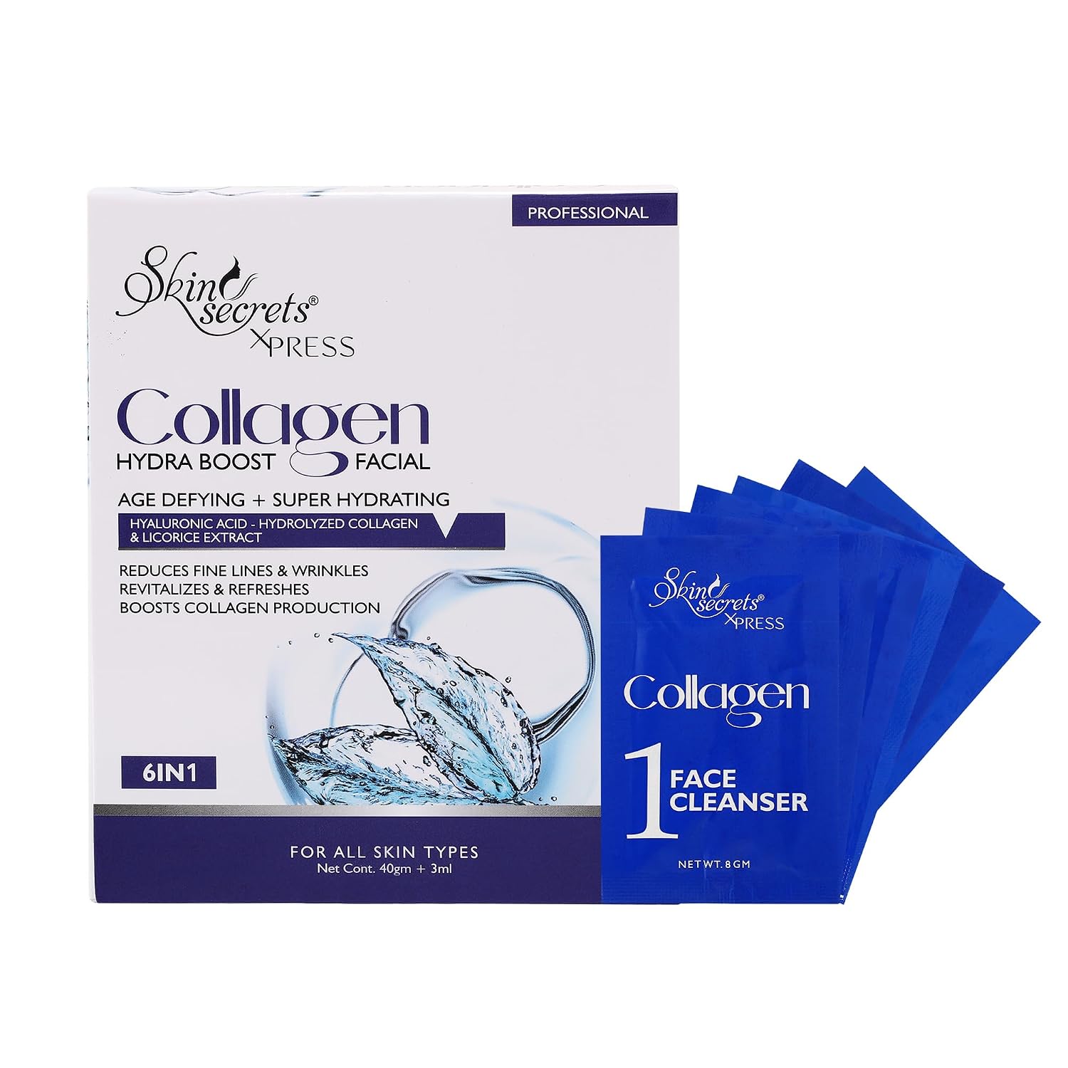 Skin Secrets Xpress - Collagen - Hydra Boost - Facial Kit