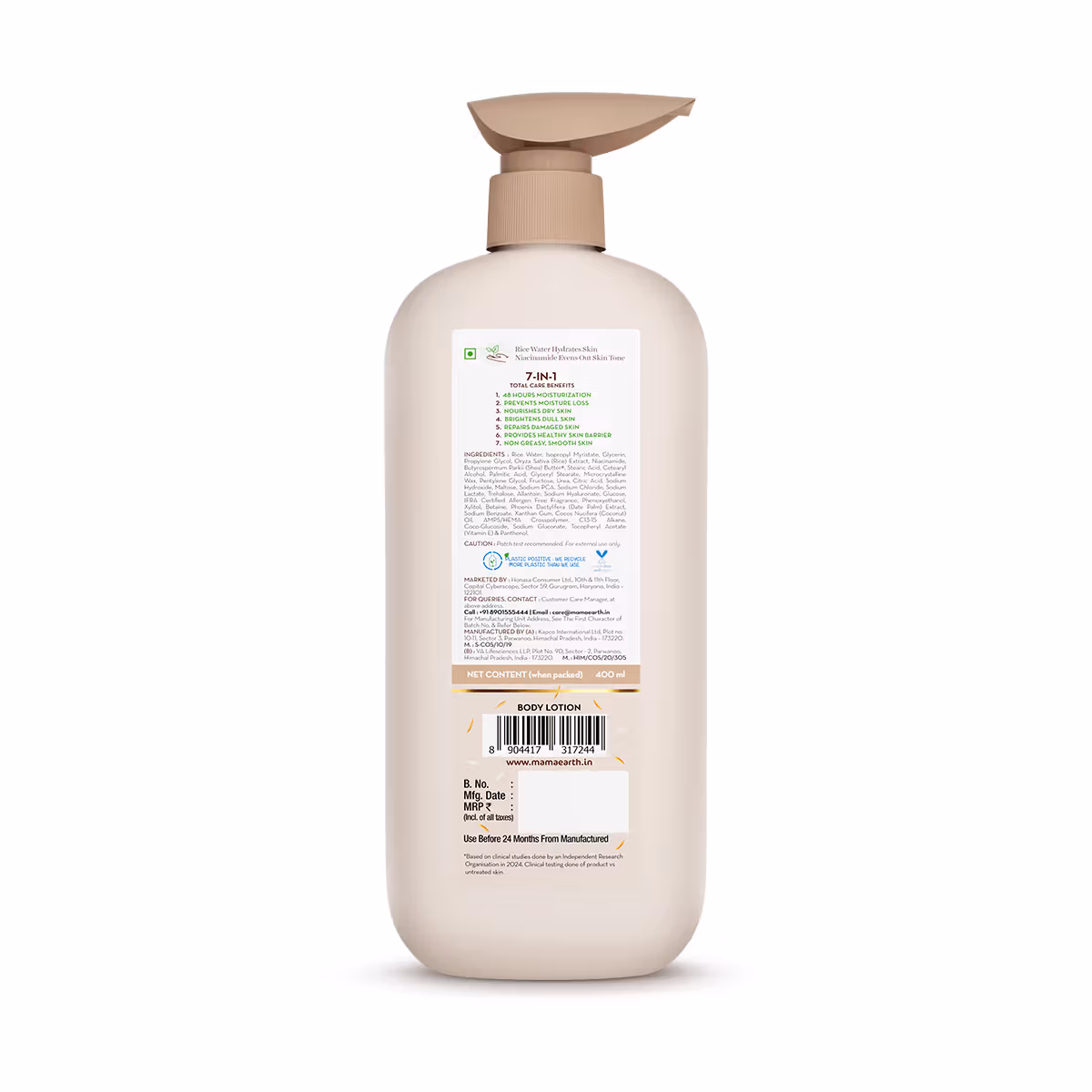 Mamaearth - Rice Water Hydrating - Body Lotion
