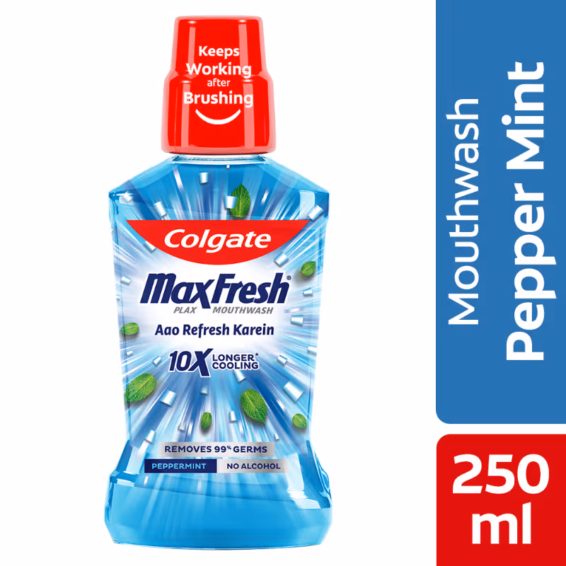 Colgate - Pepper Mint - Maxfresh - Plax Antibacterial Mouthwash