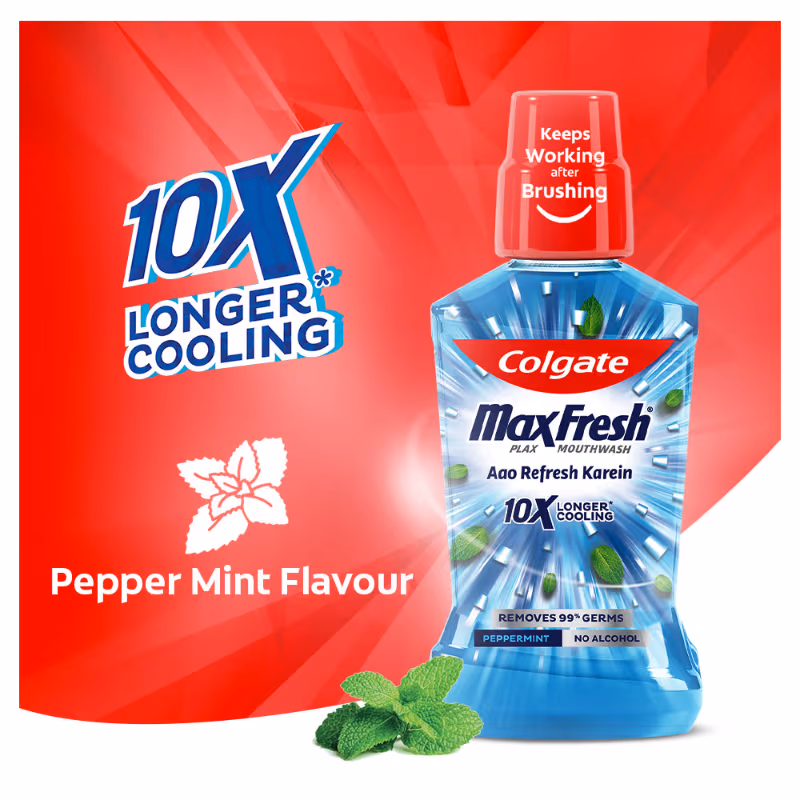 Colgate - Pepper Mint - Maxfresh - Plax Antibacterial Mouthwash