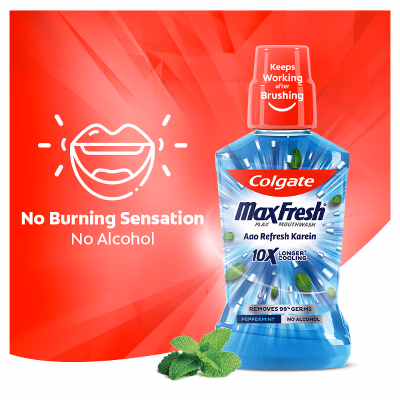 Colgate - Pepper Mint - Maxfresh - Plax Antibacterial Mouthwash