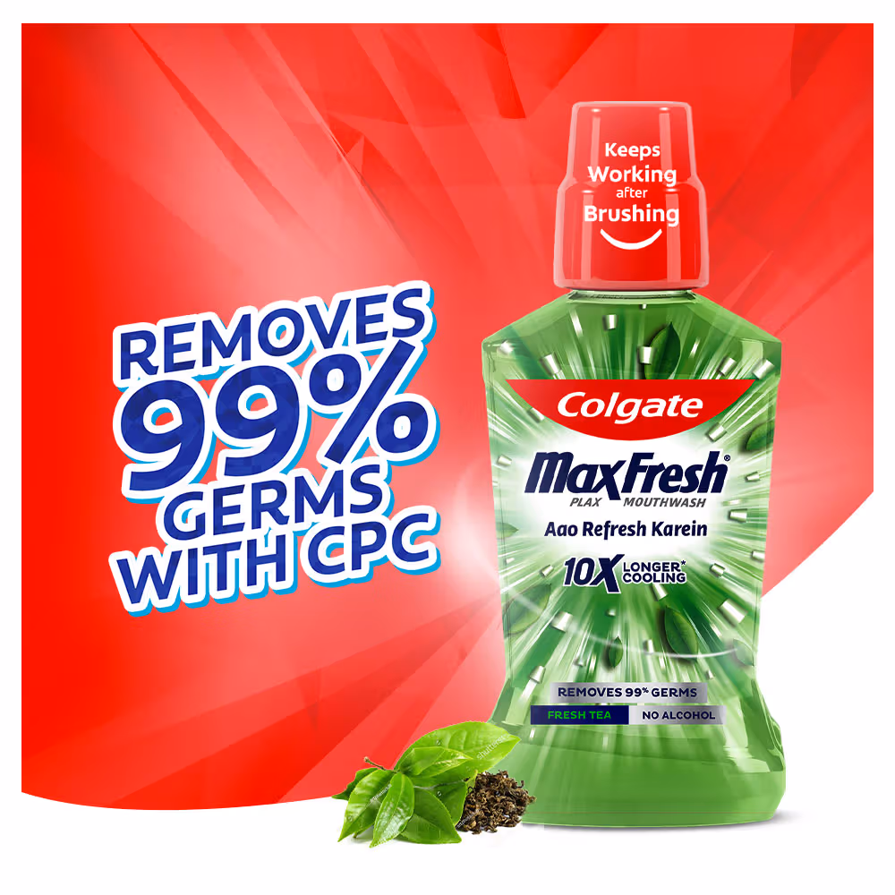 Colgate - Fresh Tea - Maxfresh - Plax Antibacterial Mouthwash