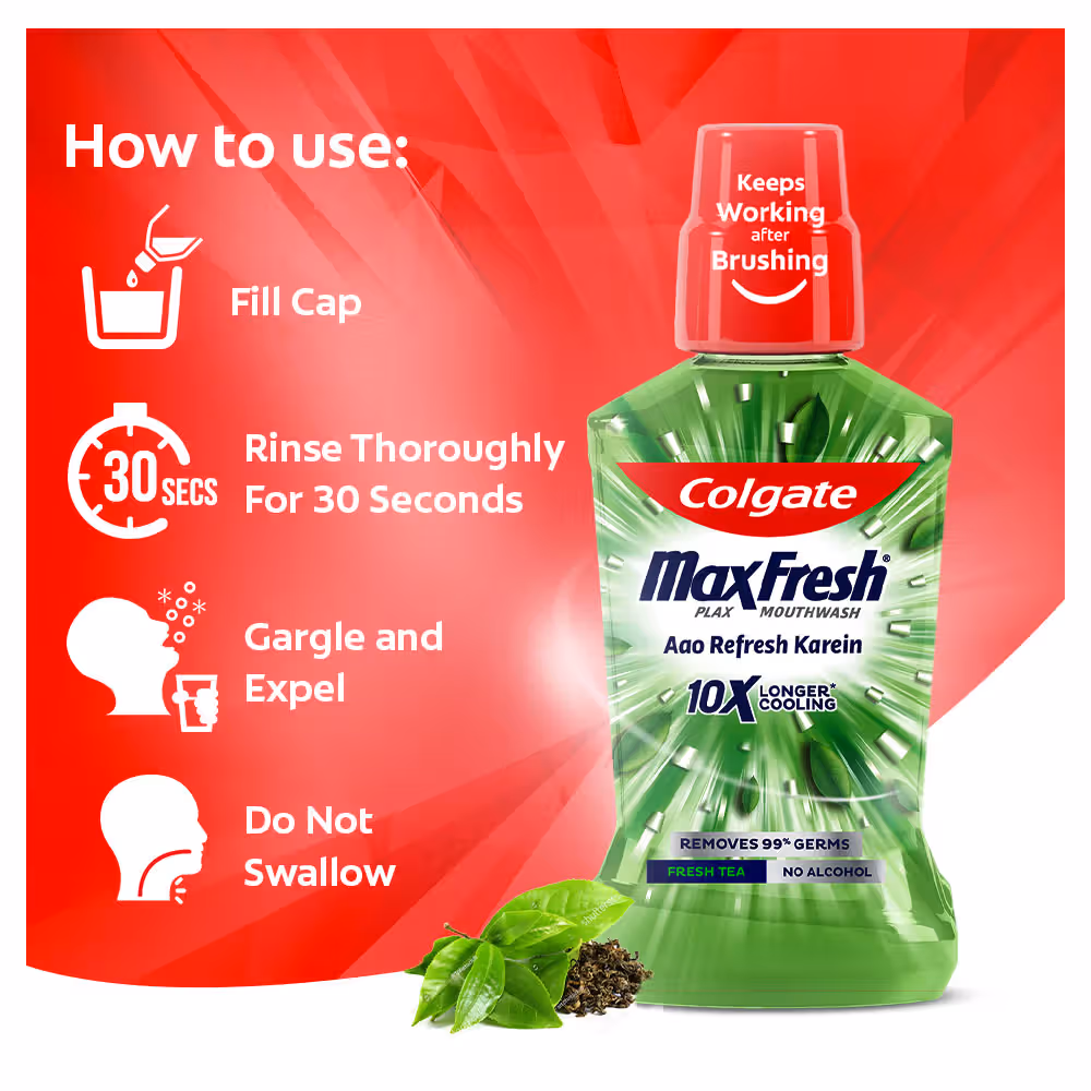 Colgate - Fresh Tea - Maxfresh - Plax Antibacterial Mouthwash