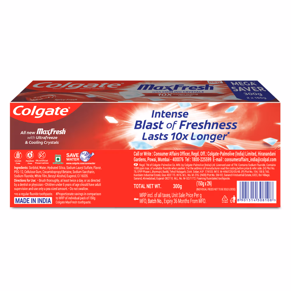 Colgate - Maxfresh - Red Gel Paste - Toothpaste